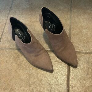 Jessica Simpson 3 in. Ankle Boots Suede with Elastic